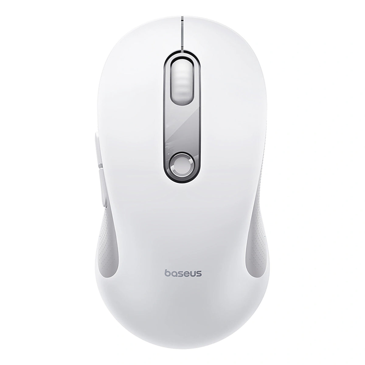 Baseus F02 Ergonomic Wireless Mouse USB 2.4GHz - White - ماوس لاسلكي مريح أبيض