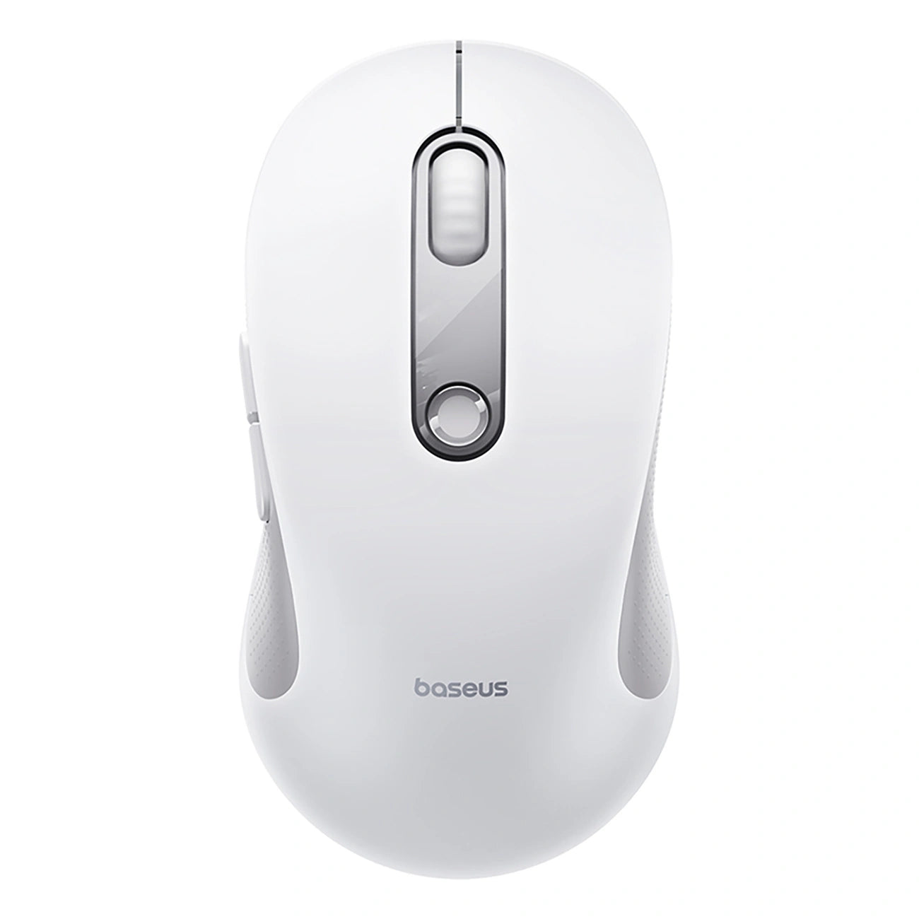 Baseus F02 Ergonomic Wireless Mouse USB 2.4GHz - White - ماوس لاسلكي مريح أبيض
