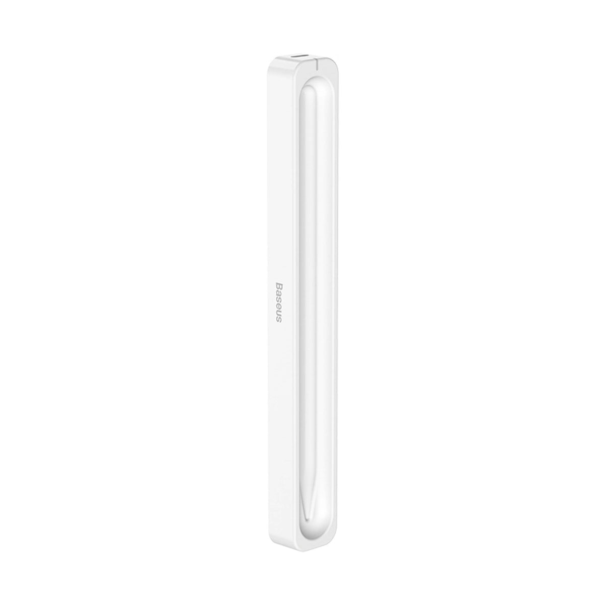 Baseus Smooth Writing Stylus Charging Case with USB-C 3A Cable 30cm White - حافظة شحن قلم آيباد بيضاء