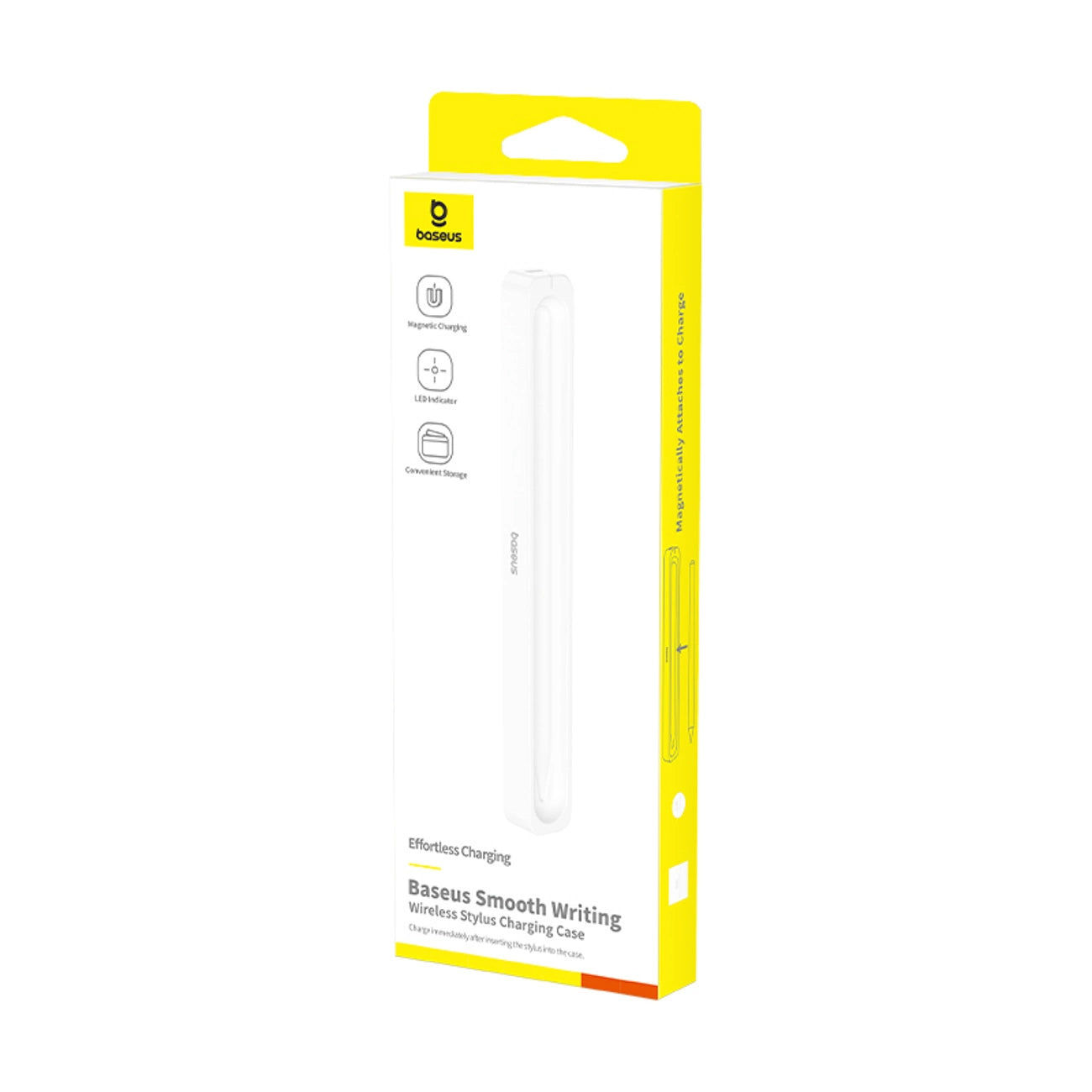 Baseus Smooth Writing Stylus Charging Case with USB-C 3A Cable 30cm White - حافظة شحن قلم آيباد بيضاء