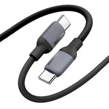 كابل Ugreen من Type-C إلى Type-C سيليكون أسود شحن سريع 2 متر - UGREEN USB-C to USB-C Silicone Fast Charging Cable Black 2M For Laptops & Phones