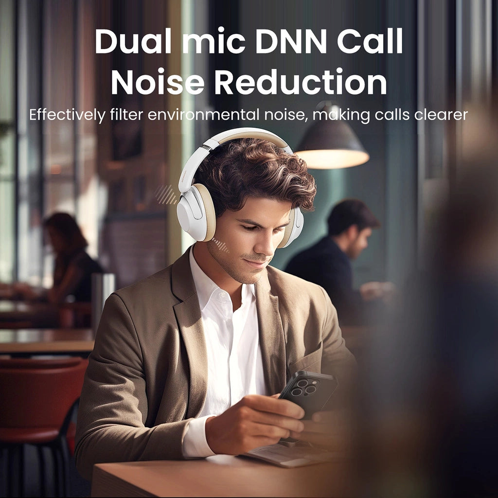 سماعة يو جرين ماكس 5 اللاسلكية بوقت تشغيل حتى 90 ساعة مع خاصية عزل الضوضاء | UGREEN HiTune Max5 Wireless Headphones with Hybrid ANC, Up To 90H Playtime