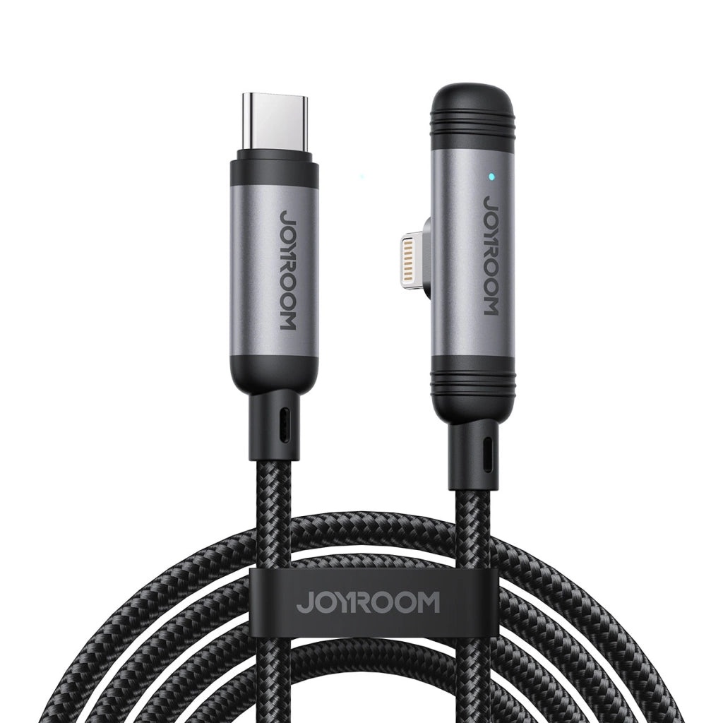 JOYROOM Kabloya Daneyan a Şarjkirina Bilez a Series EnjoyX 90°, Ji Tîpa-C bo Lightning, 30W, 1.2m