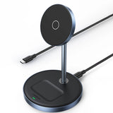 شاحن لاسلكي مغناطيسي UGREEN MagFlow 2-in-1 | Magnetic Wireless Charging Station