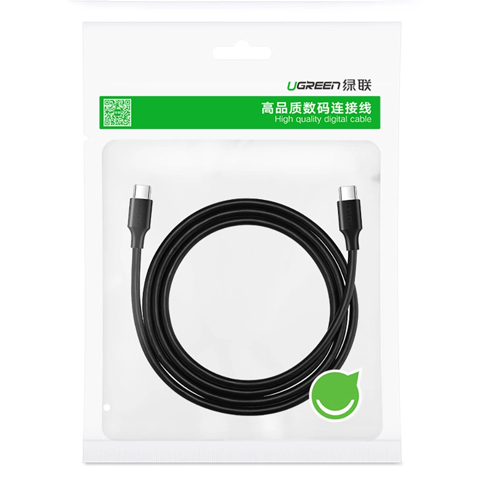 كابل UGREEN USB-C إلى USB-C شحن سريع 60 واط 1.5 متر | UGREEN USB-C to USB-C PD Fast Charging Cable 60W 1.5M