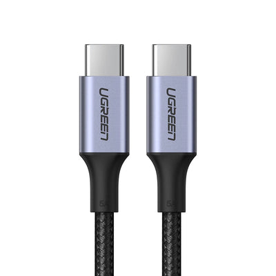 كيبل UGREEN USB-C إلى USB-C 2.0 شحن سريع 5A هيكل ألمنيوم 0.5م | UGREEN USB-C to USB-C 2.0 480Mbps 5A Aluminum Case Charging Cable 0.5m