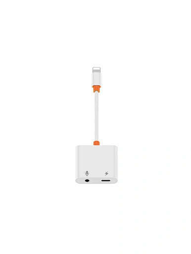 WIWU Lightning Audio Adapter to 3.5mm audio Jack fast charging - محول الصوت من ويوو إلى مقبس صوت 3.5 ملم مع شحن سريع