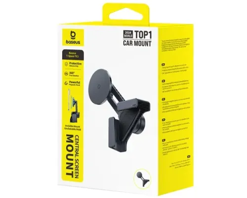 Baseus T-Space TC1 Central Screen Mount Corner Black - حامل شاشة مركزي بيسوس تي سبيس TC1 زاوية أسود