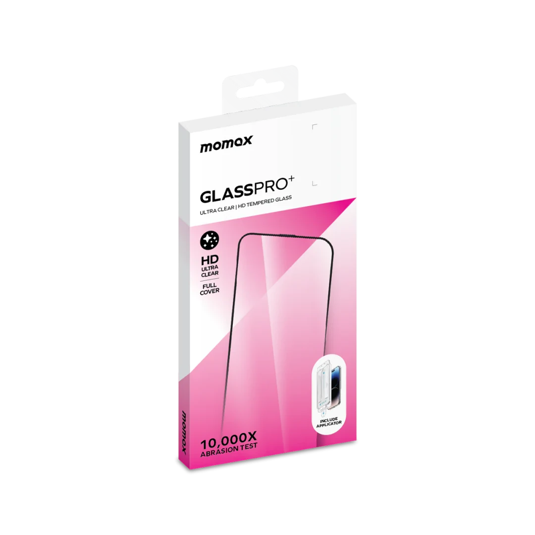واقي الشاشة موماكس لهاتف ايفون 15 برو ماكس بتغطية كاملة | Momax Full Coverage Screen Protector for iPhone 15 Pro Max