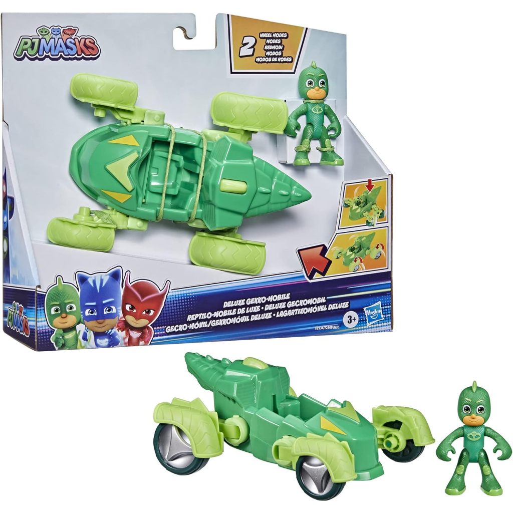 بي جي ماسكس مركبة غيكو ديلوكس مع الشخصية | PJ Masks Gekko Deluxe Gekko-Mobile with Figure