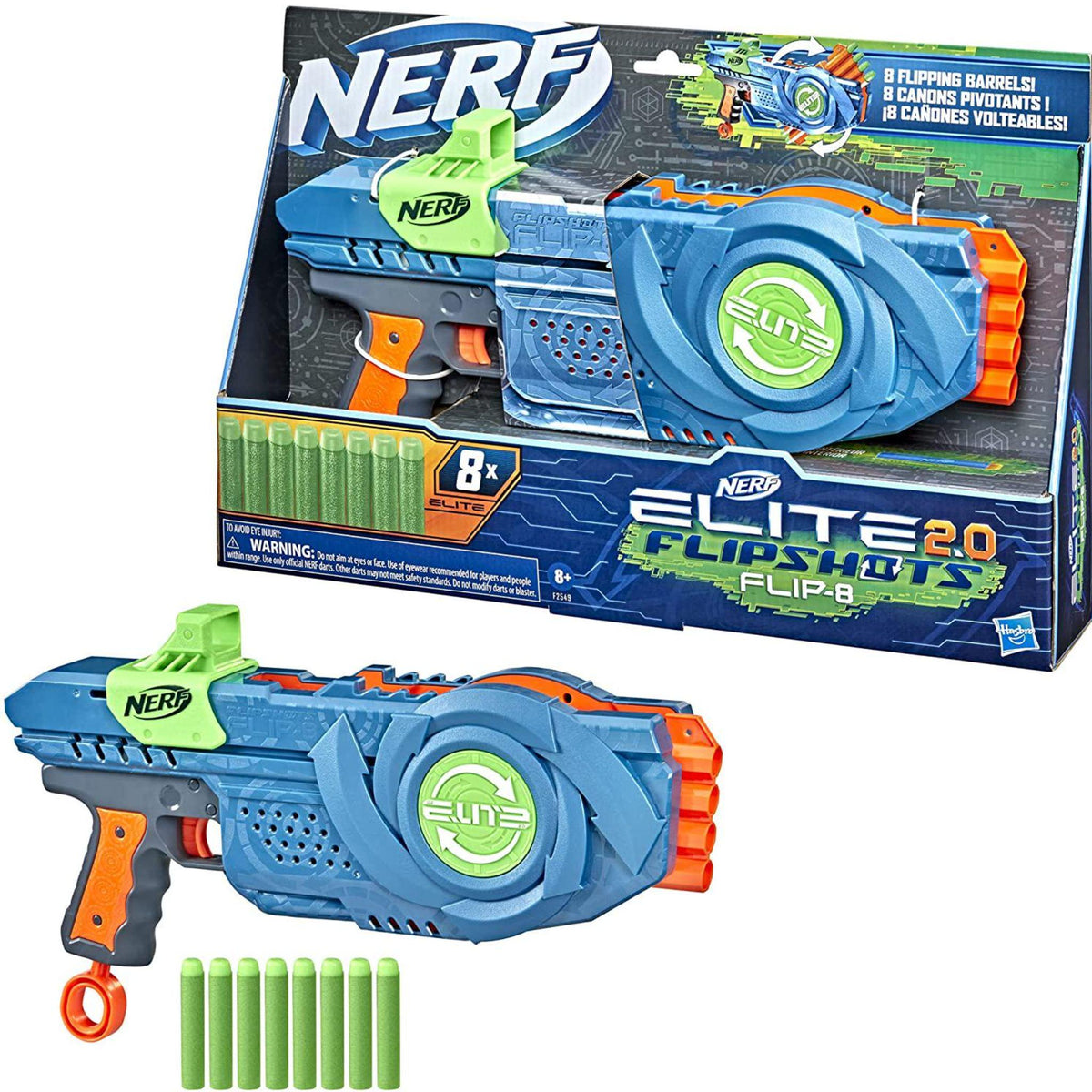 نيرف إليت 2.0 فليب شوتس فليب-8 | Nerf Elite 2.0 Flipshots Flip-8 Blaster