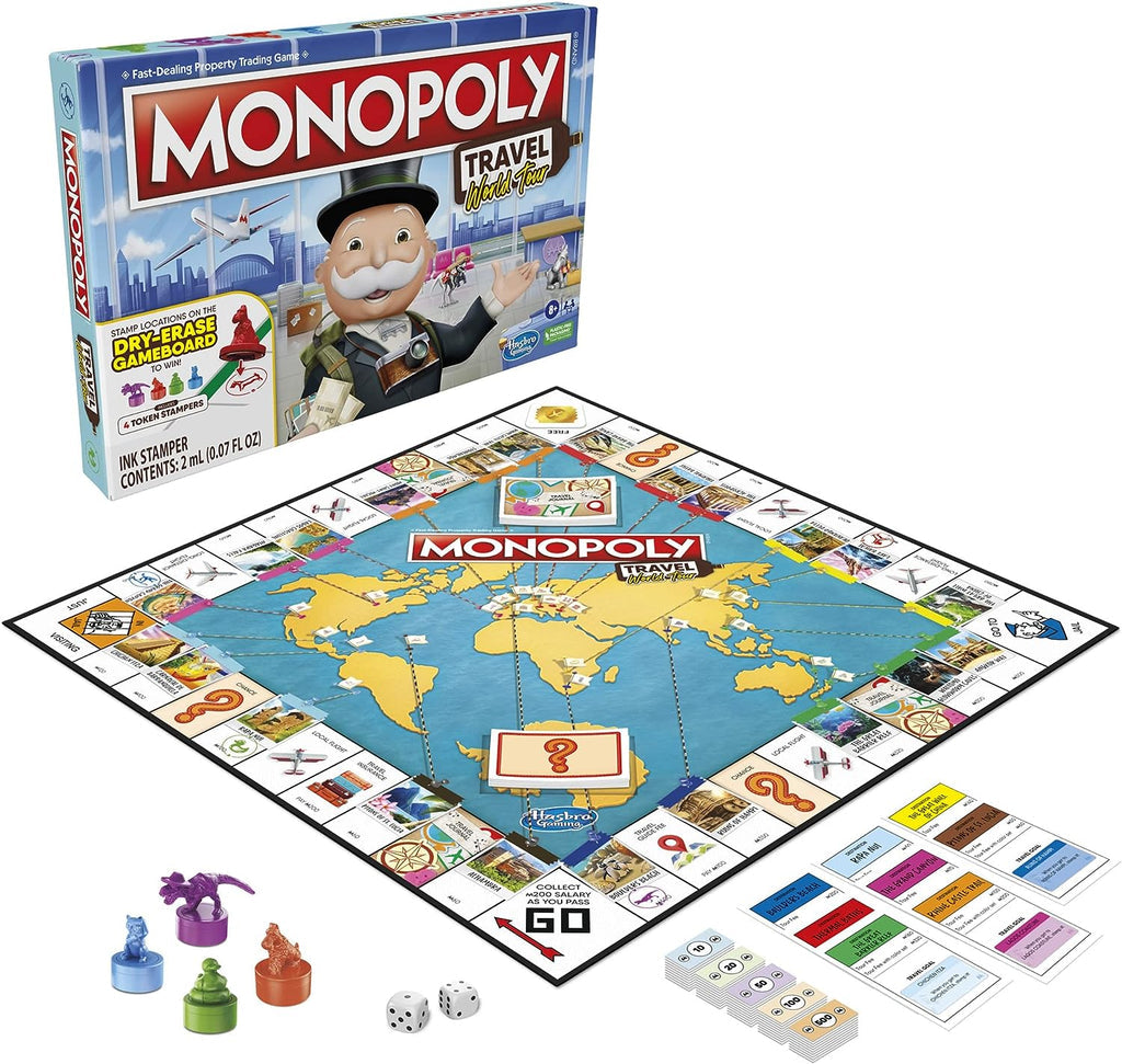 هاسبرو لعبة مونوبولي جولة حول العالم | Hasbro Gaming Monopoly Travel World Tour
