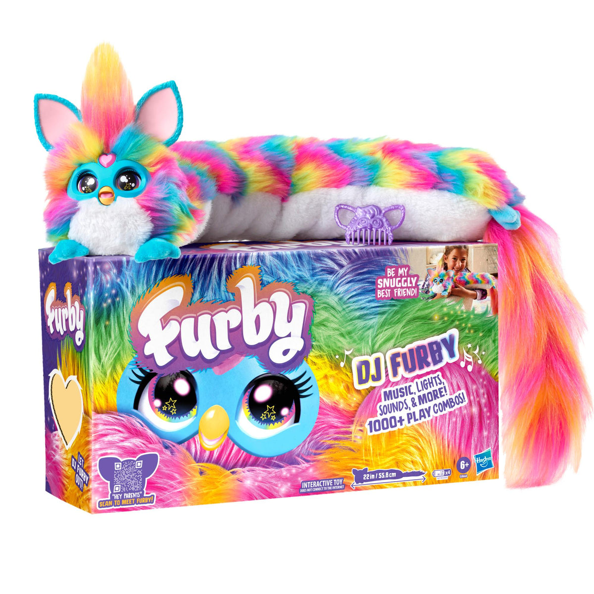 Hasbro DJ Furby Rainbow Interactive Plush view 1