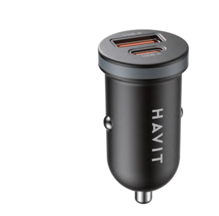 شاحن سيارة هافيت CC2043 بمنفذي USB-C وUSB-A | HAVIT CC2043 Car Charger