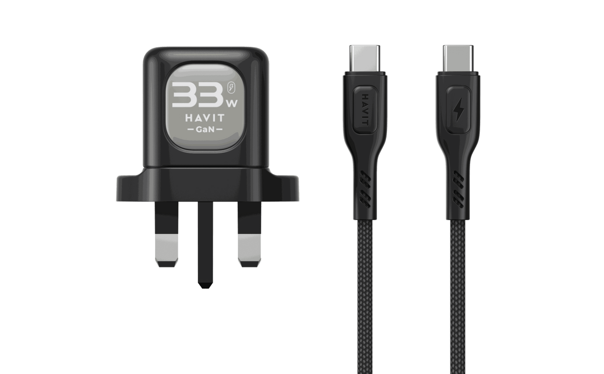 شاحن هافيت UC233 UK بقدرة 33W مع كابل USB-C | HAVIT UC233 Wall Charger