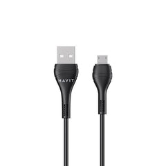 كيبل هافيت CB6159 يو اس بي اي الى مايكرو بطول 1 متر | Havit CB6159 Micro Charging Cable 1m Black