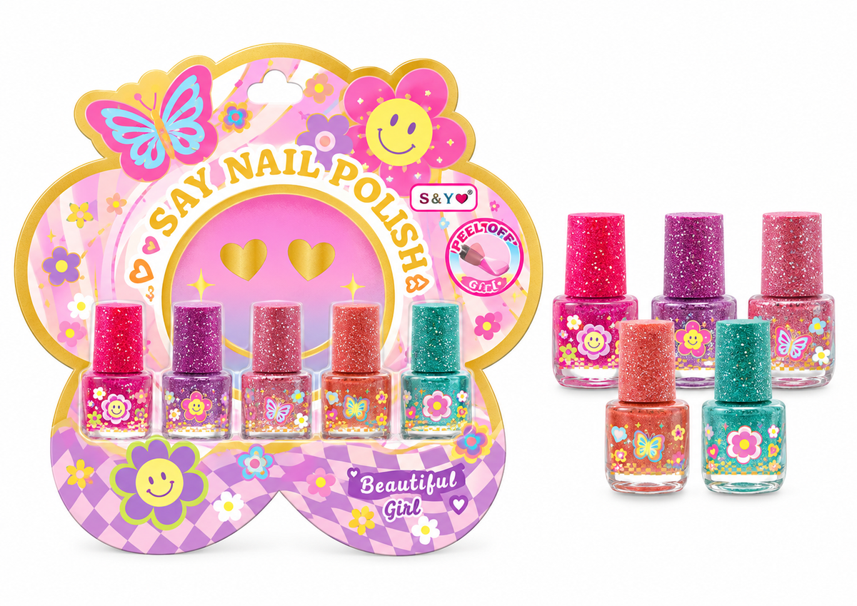 مجموعة طلاء أظافر 5 أيام بتصميم الزهور | Hot Focus 5-Day Nail Polish Groovy Flower