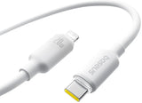 كابل Baseus من USB-C إلى Lightning بطول 2 متر شحن سريع 20 واط سيليكون - أبيض
Cable USB C - IP Lightning 2m 20W Foamed Silicone White BASEUS