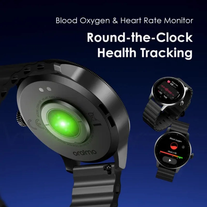 Oraimo Smartwatch OSW-830 Black - Oraimo Smartwatch bi dîmendera AMOLED a 1.43 înç û berxwedana avê ya IP68