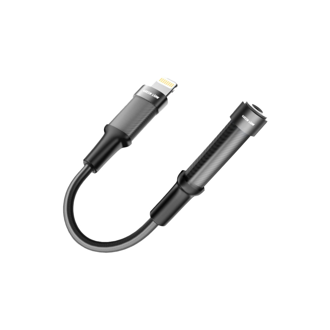 Green Lion Earphone Adapter Lightning to 3.5mm AUX Black