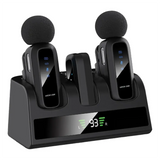 ميكروفون جرين لايون GM-89X اللاسلكي 2-في-1 مع إلغاء الضوضاء - أسود | Green Lion GM-89X 2-in-1 Wireless Microphone with Noise Cancellation - Black