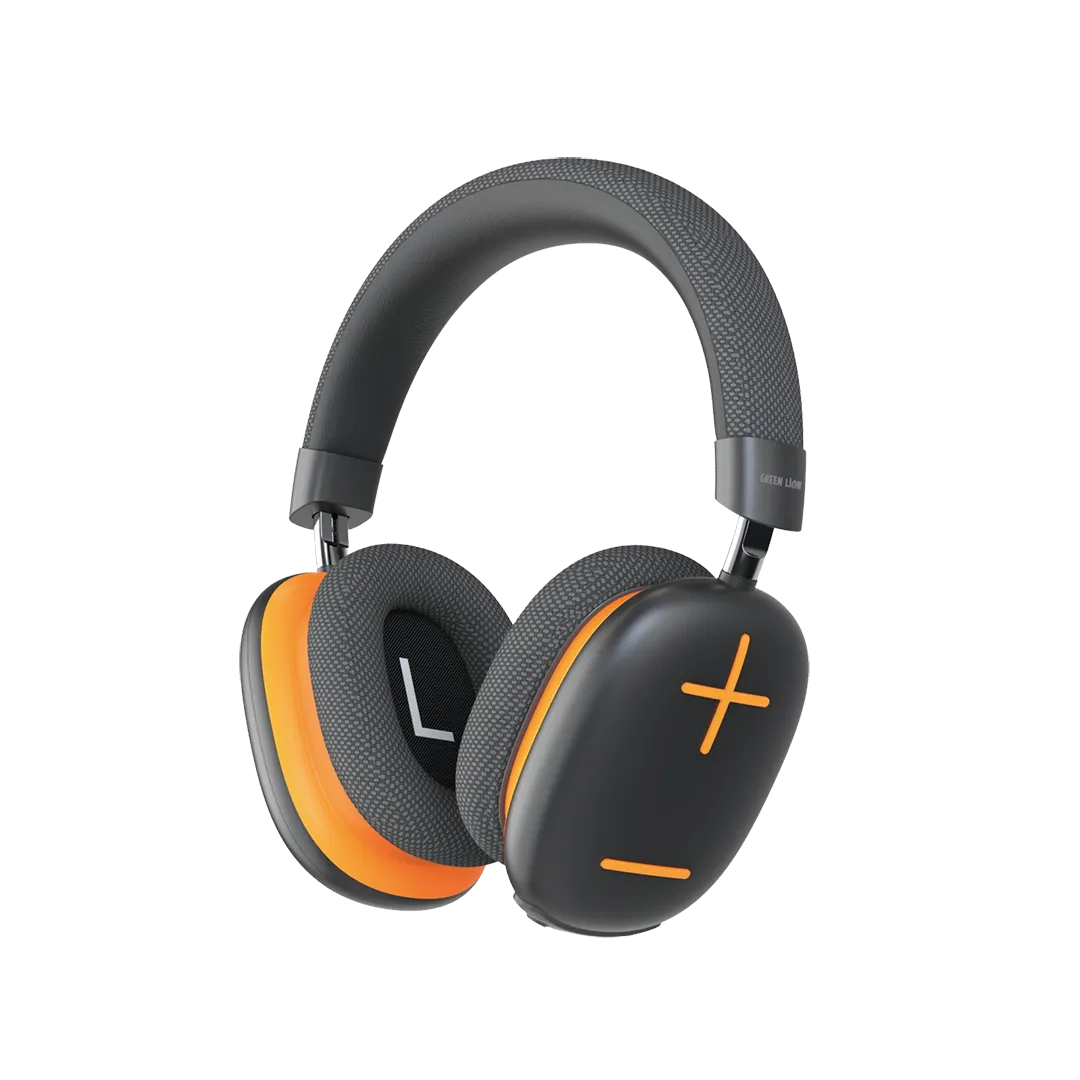 Green Lion EchoMax Headphone Black Orange GNECOMAXOGBK