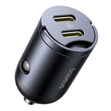 Baseus Tiny Star Car Charger, 30W, 3A, 2 x USB-C, Black | شاحن سيارة بيسوس تايني ستار 30 واط، منفذين USB-C، أسود