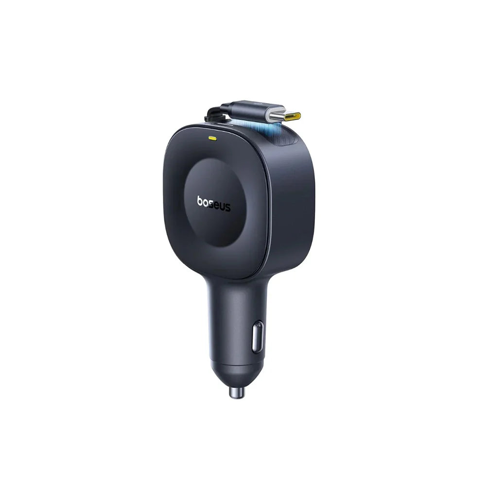 Baseus PrimeTrip VR2 Car Charger with USB-C Cable, 30W, 3A, 1 x USB-C, Black | شاحن سيارة بيسوس برايم تريب VR2 مع كابل USB-C 30 واط - أسود