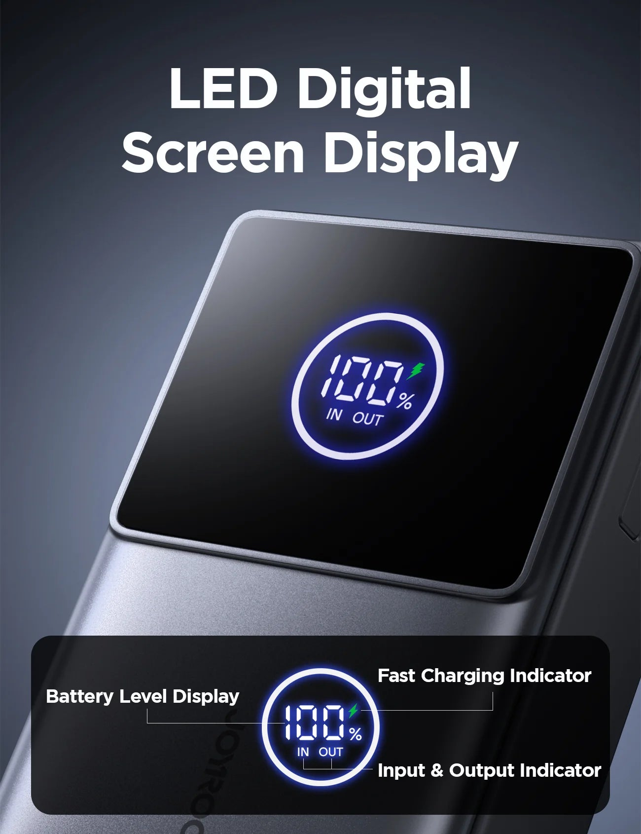 Bankeya Hêzê ya JOYROOM 10,000mAh bi Hêza Şarjkirinê ya 22.5W û Kabloya Type-C ya Çêkirî - Reş | Bankeya Hêzê ya JOYROOM JR-PR1 22.5W bi Kabloya Vekişîner a Çêkirî 10000mAh – Reş