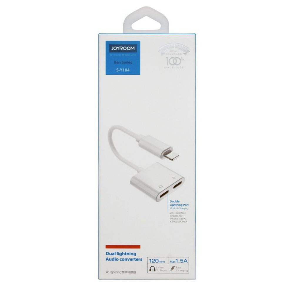 JOYROOM Adaptora Lightning bo Dual Lightning 2-di-1 de