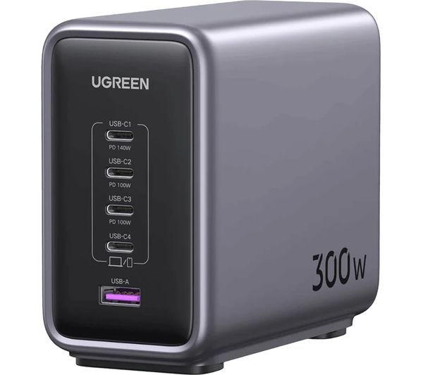 UGREEN 300W Nexode GaN USB C Charger 5 Ports Desktop Charging Station UK - محطة شحن يوجرين 300 واط 5 منافذ تقنية جان