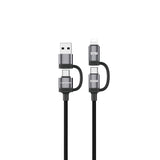 كيبل شحن Lenyes LC557 4 في 1 بقدرة 240 واط تايب سي إلى تايب سي شحن سريع ونقل بيانات | Lenyes LC557 4-in-1 Charging Cable 240W USB-C to USB-C Fast Charge Data Transfer