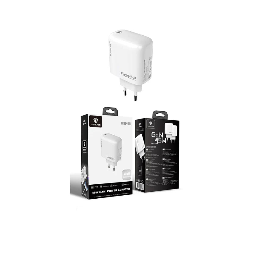 لينيس LCH94 | رأس شحن سريع GaN بقدرة 45 واط - Lenyes LCH94 | 45W GaN Type-C Fast Charger