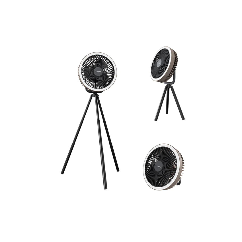 Lenyes LHF11 مروحة تبريد صامتة | 4 سرعات | بطارية 8000mAh | LED | Power Bank | Portable Fan with LED