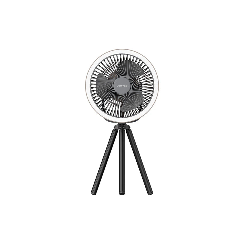 Lenyes LHF11 مروحة تبريد صامتة | 4 سرعات | بطارية 8000mAh | LED | Power Bank | Portable Fan with LED