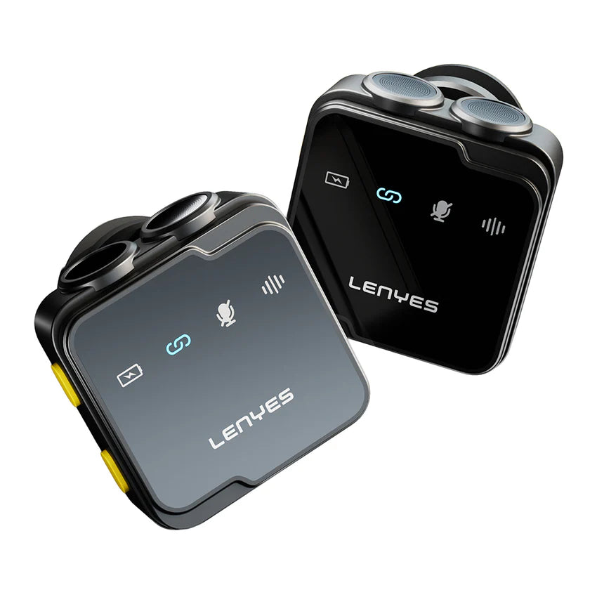 ميكروفون لاسلكي Lenyes LM205 ثنائي Type-C وLightning بإلغاء ضوضاء بالذكاء الاصطناعي 6 ساعات | Lenyes LM205 Dual Wireless Mic Type-C Lightning AI Noise Cancelling 6H