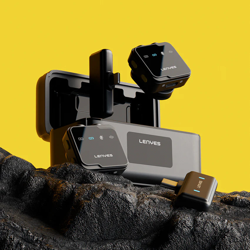 ميكروفون لاسلكي Lenyes LM205 ثنائي Type-C وLightning بإلغاء ضوضاء بالذكاء الاصطناعي 6 ساعات | Lenyes LM205 Dual Wireless Mic Type-C Lightning AI Noise Cancelling 6H