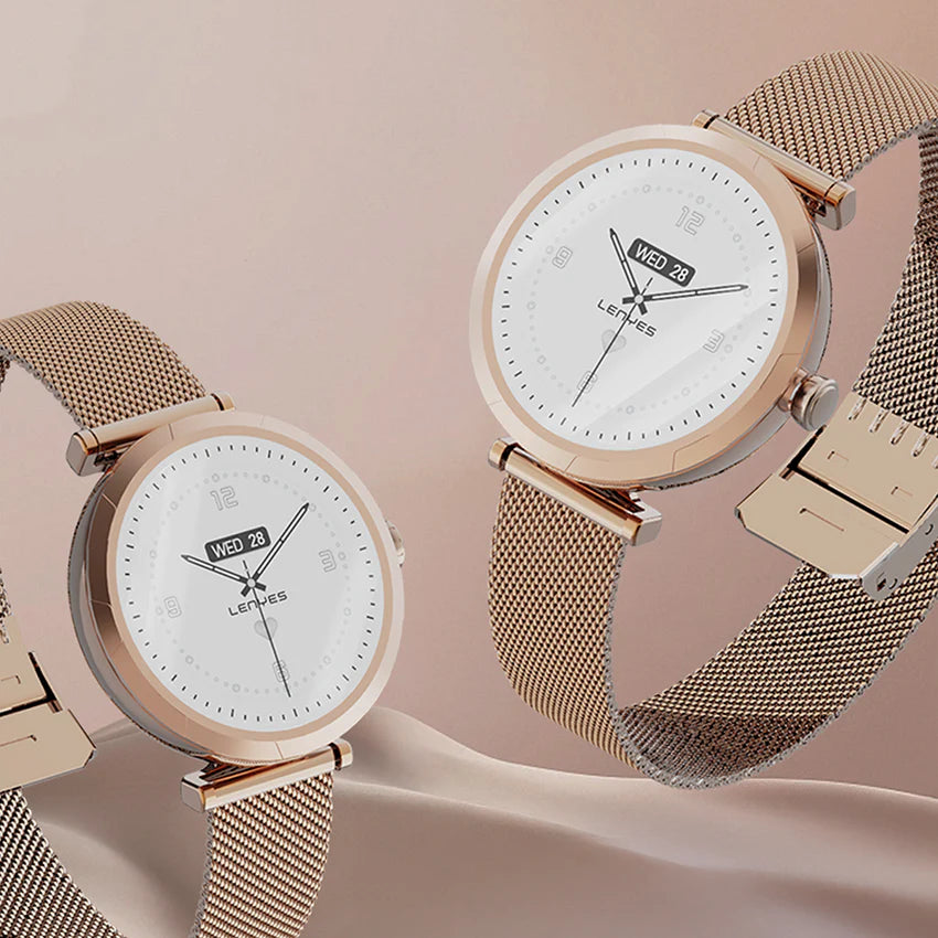 ساعة لينيس الذكية LW-245 شاشة AMOLED حزام ميلانو IP68 بلوتوث 5.2 | Lenyes LW-245 Smart Watch AMOLED Milano Band IP68 Bluetooth 5.2