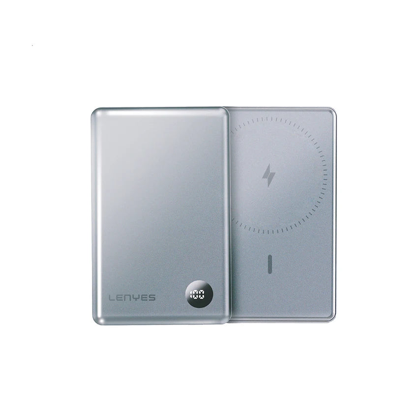 Lenyes PW137D Slim Wireless Power Bank 10000mAh 20W LED - بنك طاقة لاسلكي لينيس PW137D فائق النحافة