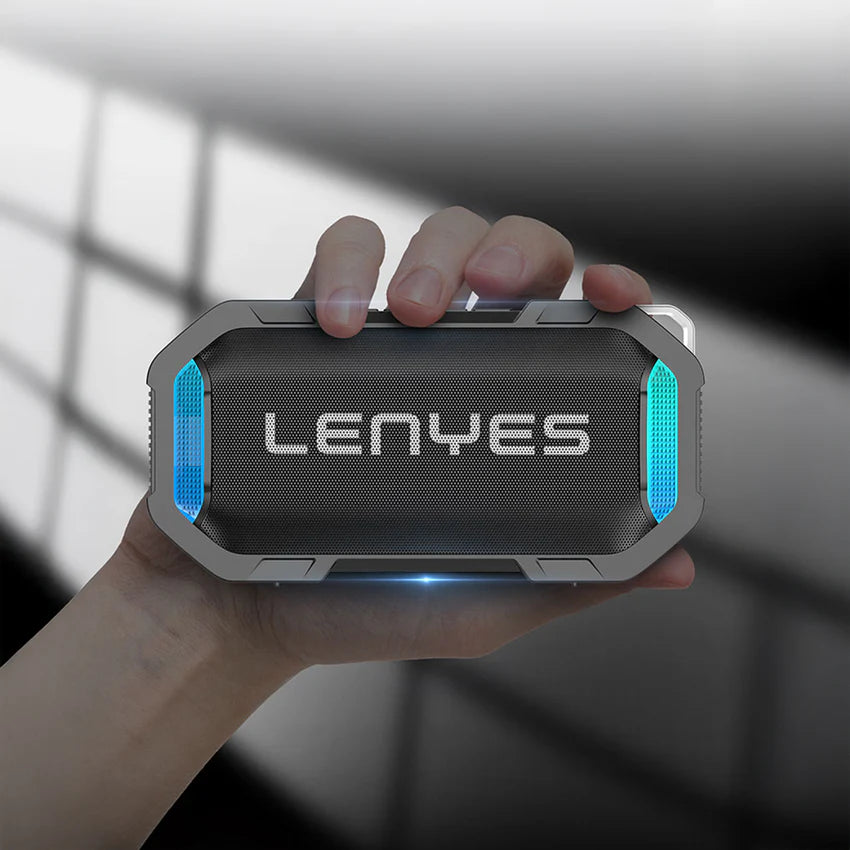 Lenyes S233 مكبر صوت بلوتوث 12W | إضاءة RGB | مقاوم للماء | Wireless Bluetooth Speaker