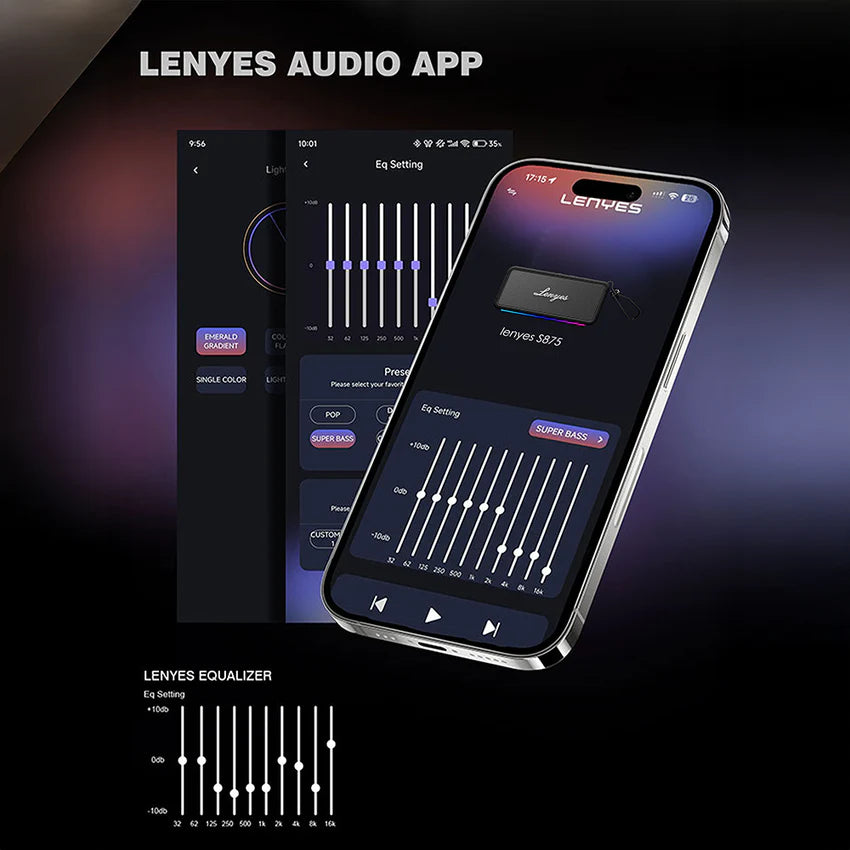 مكبر صوت بلوتوث Lenyes S875 Elegance – 40W RGB لاسلكي مقاوم للماء | Lenyes S875 Elegance Portable Bluetooth Speaker 40W RGB Waterproof