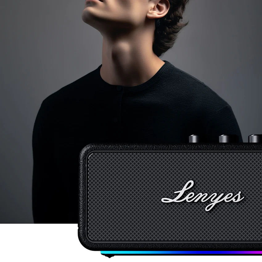 مكبر صوت بلوتوث لاسلكي مقاوم للماء بإضاءة RGB لينيس S876 بقوة 45 واط | Lenyes S876 Supreme 45W RGB Wireless Waterproof Bluetooth Speaker