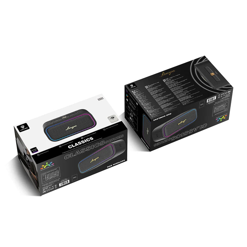 Lenyes S891 مكبر صوت بلوتوث 80W | إضاءة RGB | TWS | OTG | مقاوم للماء IPX6 | بطارية 10400mAh | Bluetooth 5.3