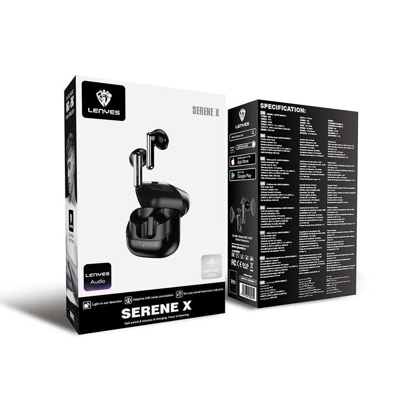 سماعات أذن بلوتوث Lenyes Serene X بتقنية إلغاء الضوضاء النشط ANC+ENC الإصدار 5.4 | Lenyes Serene X Bluetooth Earbuds Active Noise Cancelling ANC+ENC Bluetooth 5.4