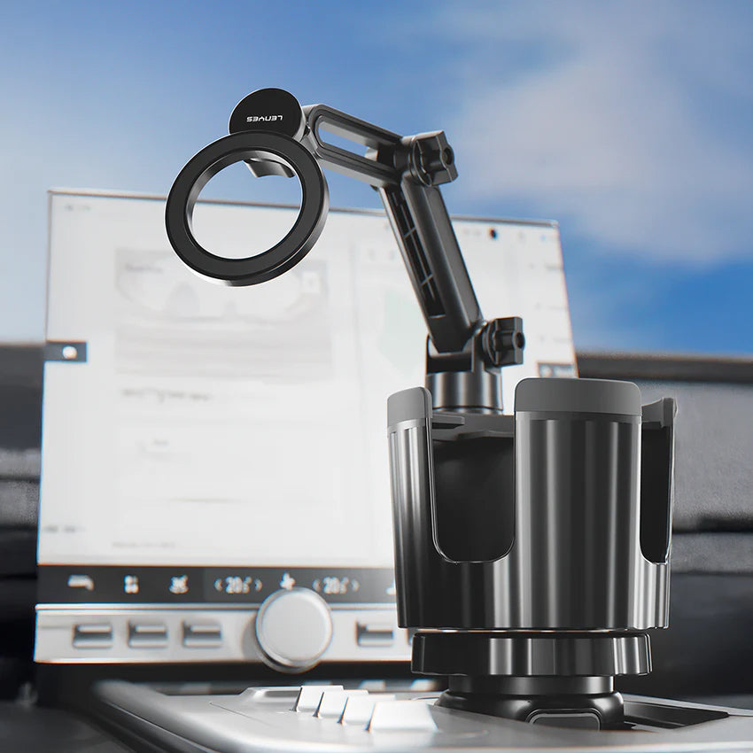 Lenyes CR189 2-in-1 Car Phone & Cup Holder 360° - حامل هاتف وأكواب لينيس CR189 للسيارة