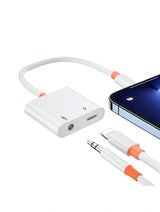 Adaptora Dengî ya WIWU Lightning bo Jacka Dengî ya 3.5mm bi Şarjkirina Bilez
