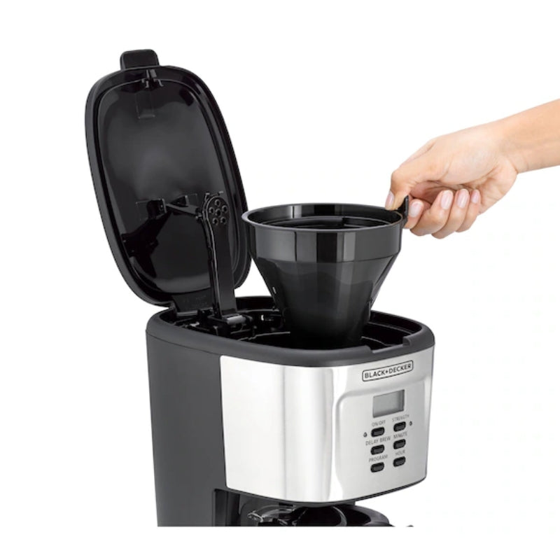 ماكينة قهوة بلاك آند ديكر 12 كوب قابلة للبرمجة وبقدرة 900 واط | Black+Decker DCM85-B5 900W 12 Cup Programmable Coffee Maker