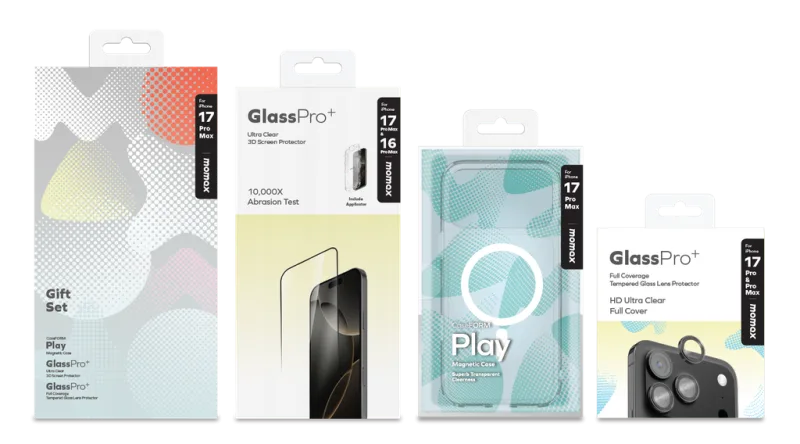 Momax MXAP25TGSXL iPhone 17 Pro Max Protection Bundle Clear - Contents