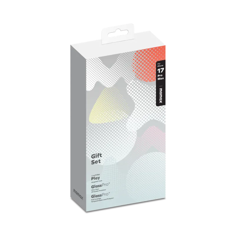 Momax MXAP25TGSXL iPhone 17 Pro Max Protection Bundle Clear - Package