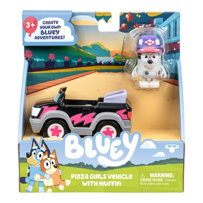 سيارة بيتزا بلووي مع مافن | Bluey Pizza Girls Car & Muffin